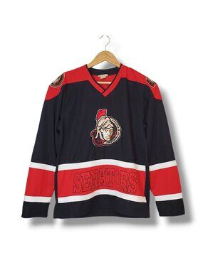 Vintage Ottawa Senators NHL Jersey Black Size YL Fits Mens XS